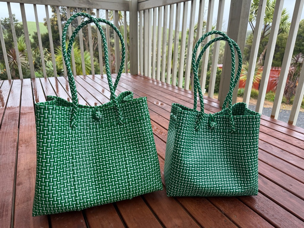 Green/White Tote Bag image 0