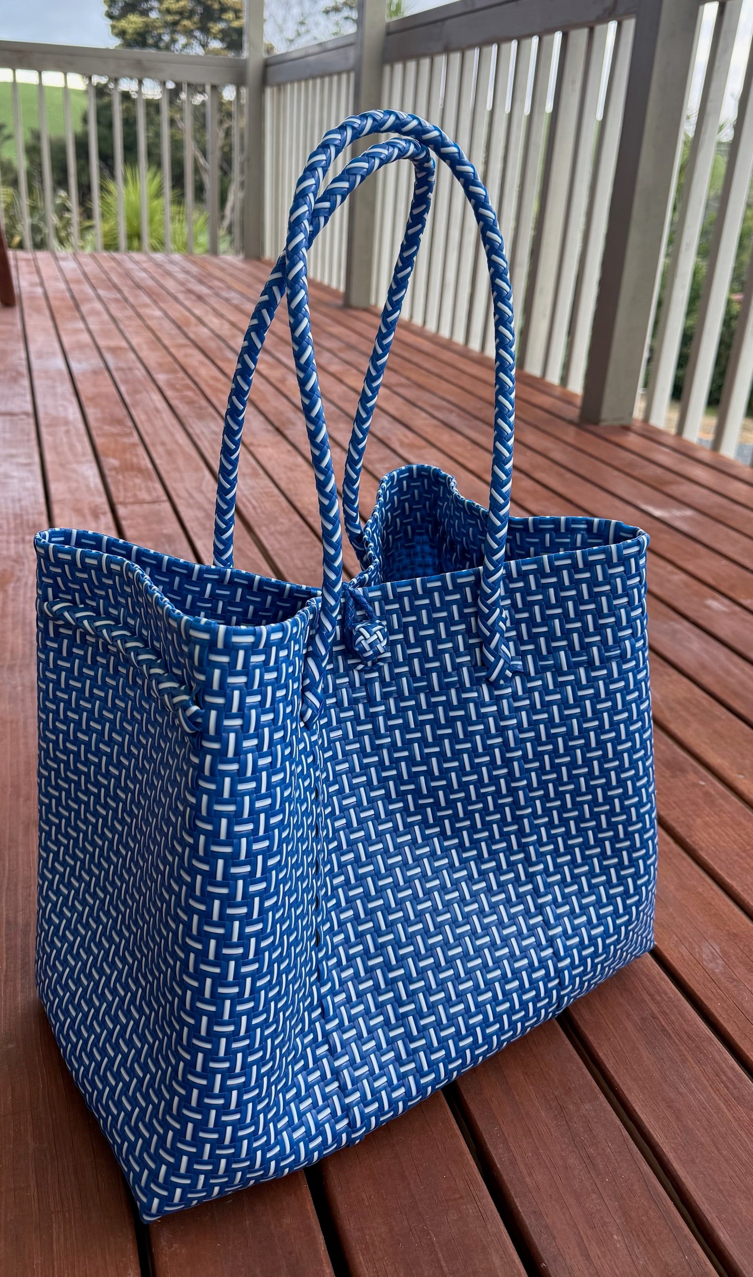 Blue/White Tote Bag image 1