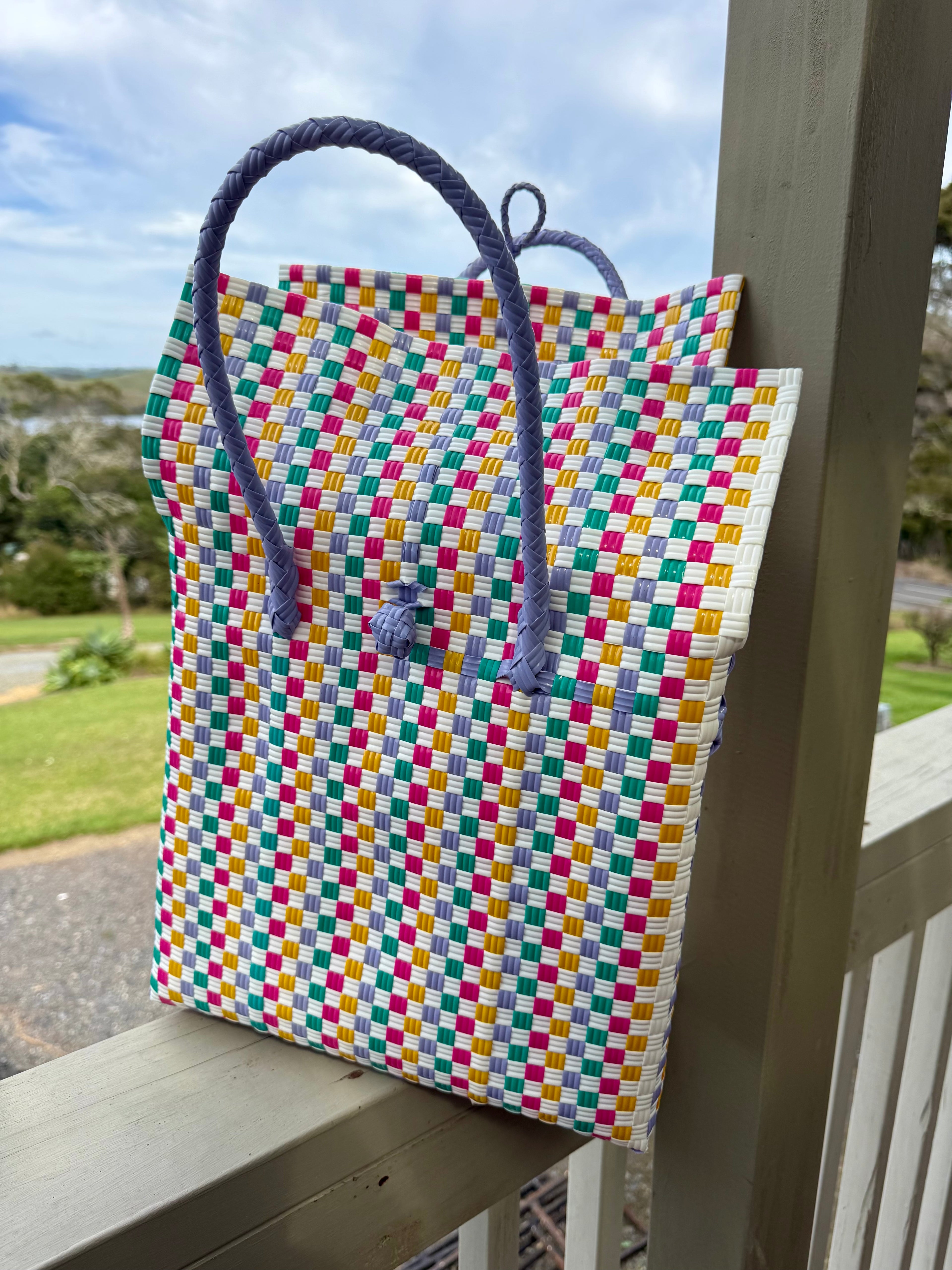 Red / Blue / Yellow / White Chequered Picnic Bag image 1