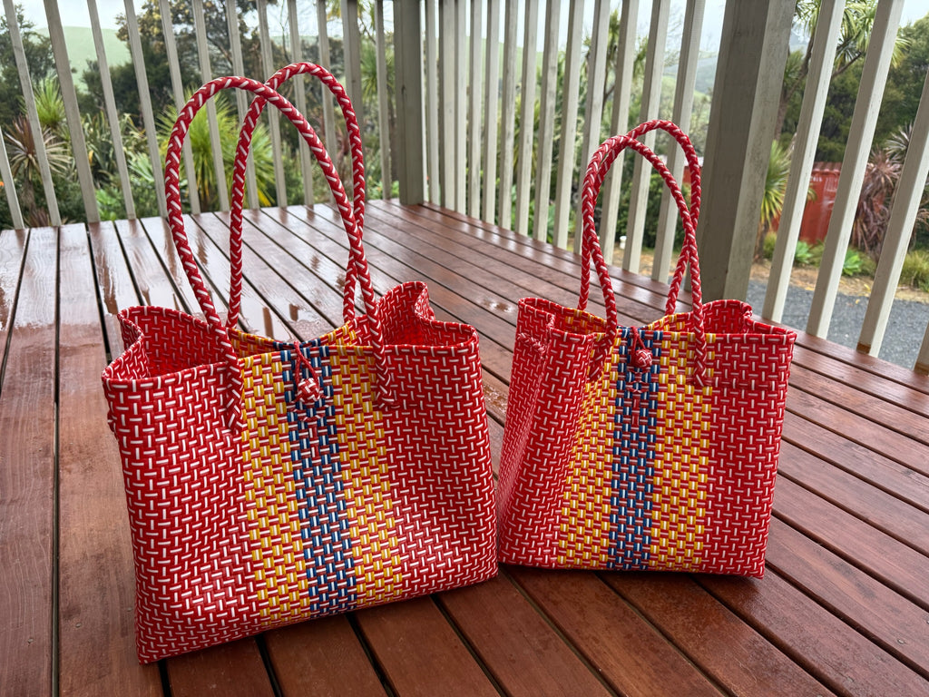 Red/Orange/Blue Tote Bag image 0
