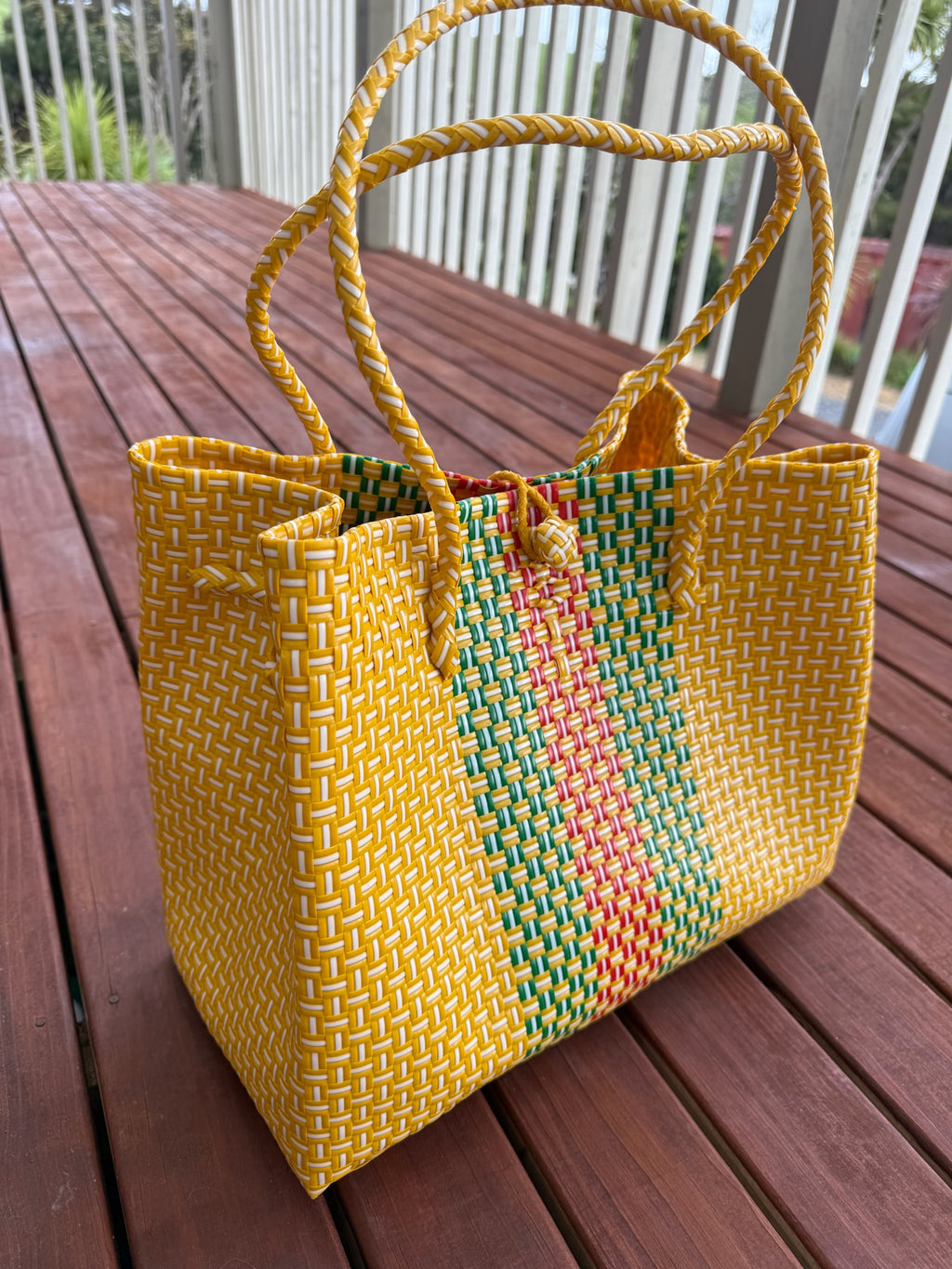Yellow/Green/Red Tote Bag image 0