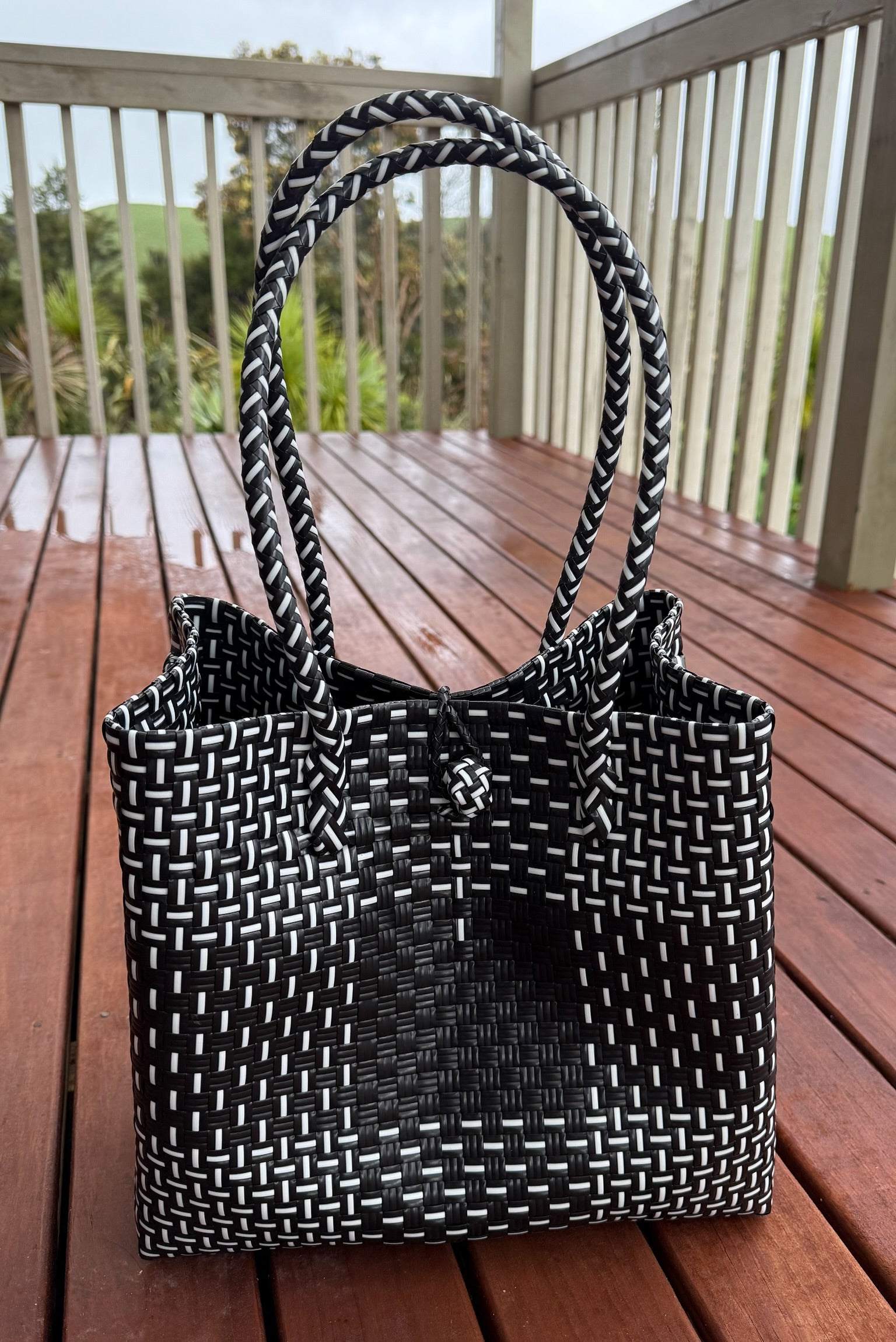 Black/White Pattern Tote Bag image 2