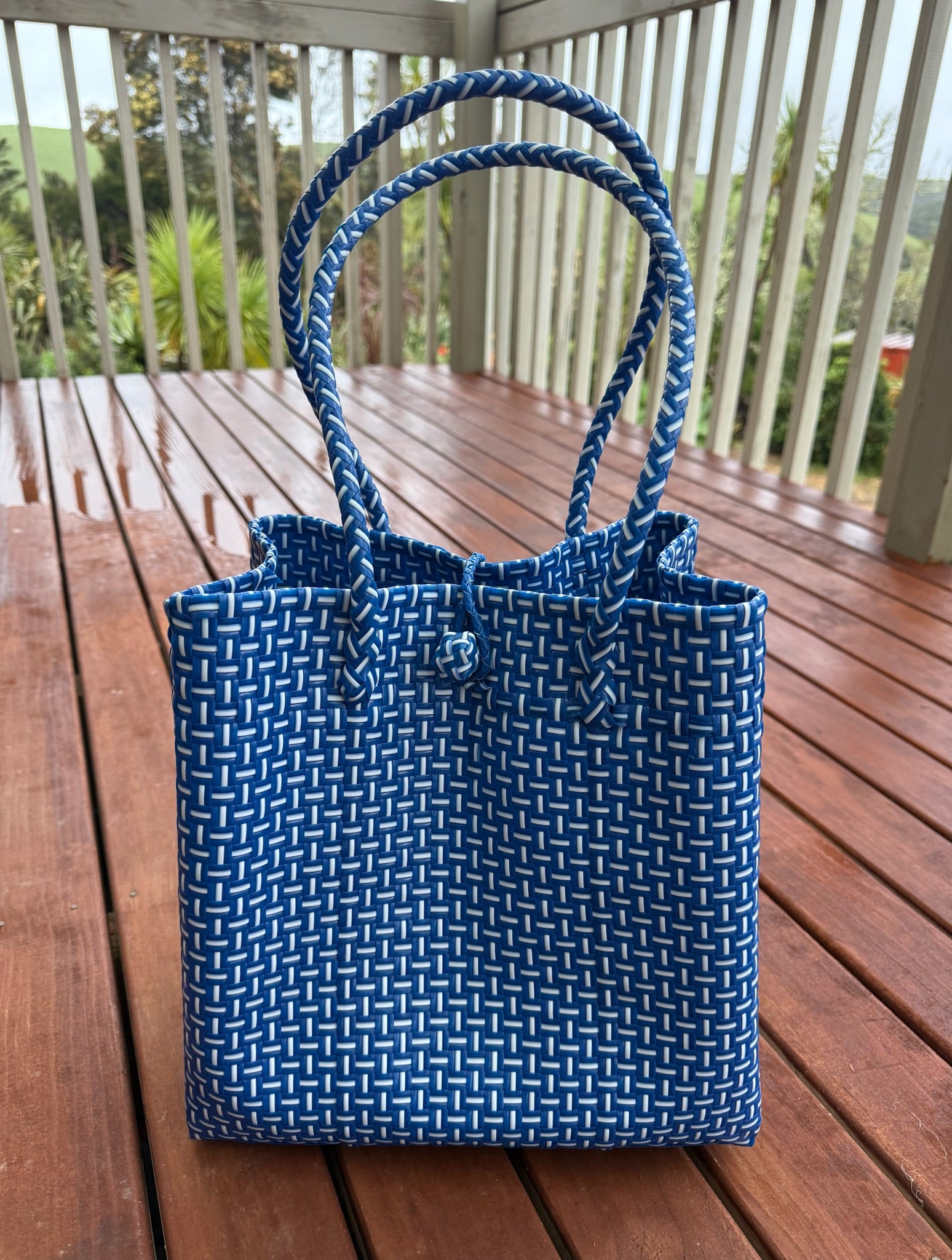 Blue/White Tote Bag image 2