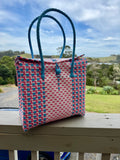 Pink / Blue Chequered Picnic Bag image 0