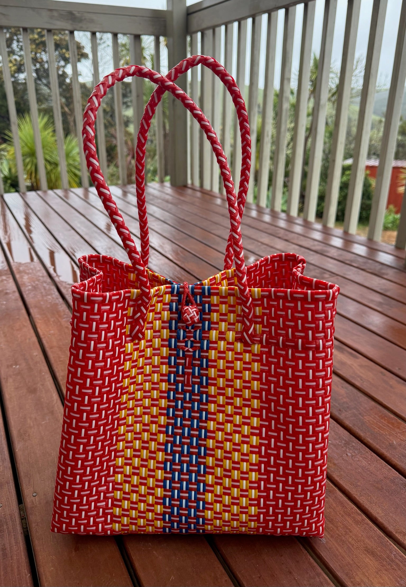 Red/Orange/Blue Tote Bag image 2