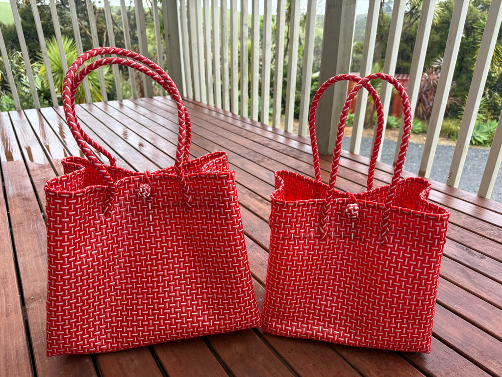 Red/White Tote Bag image 0