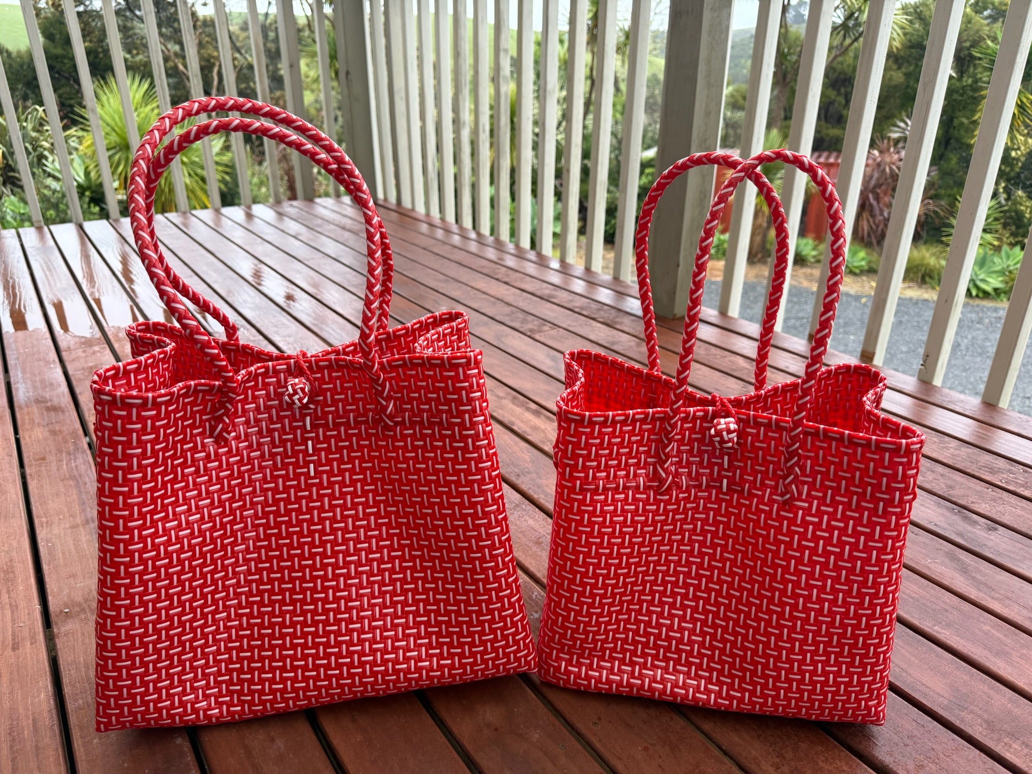Red/White Tote Bag image 0