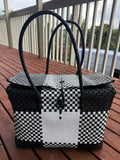 Black / White Picnic Style Tote Bag image 0