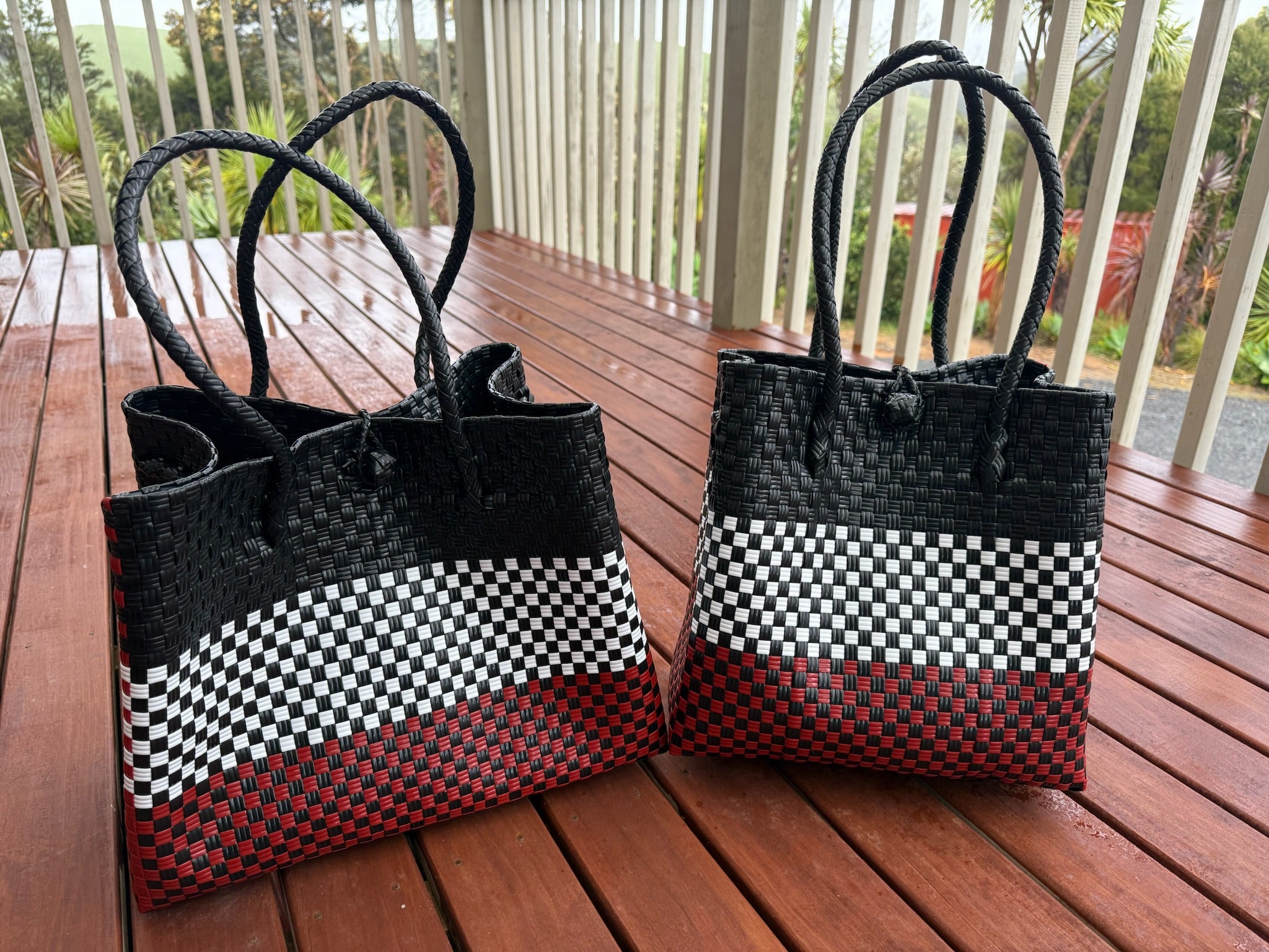 Black / Red / White Tote Bag image 0