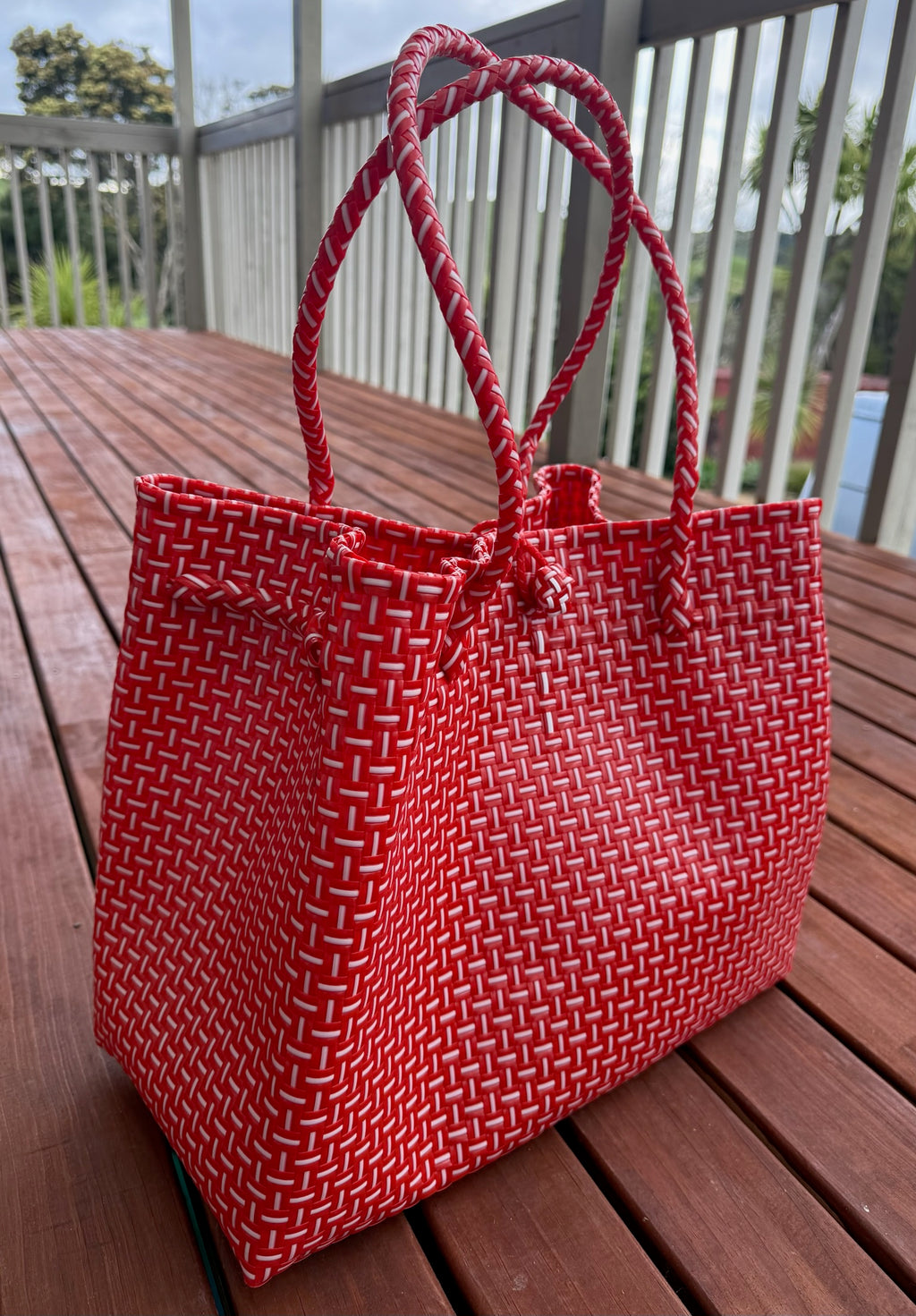 Red/White Tote Bag image 1