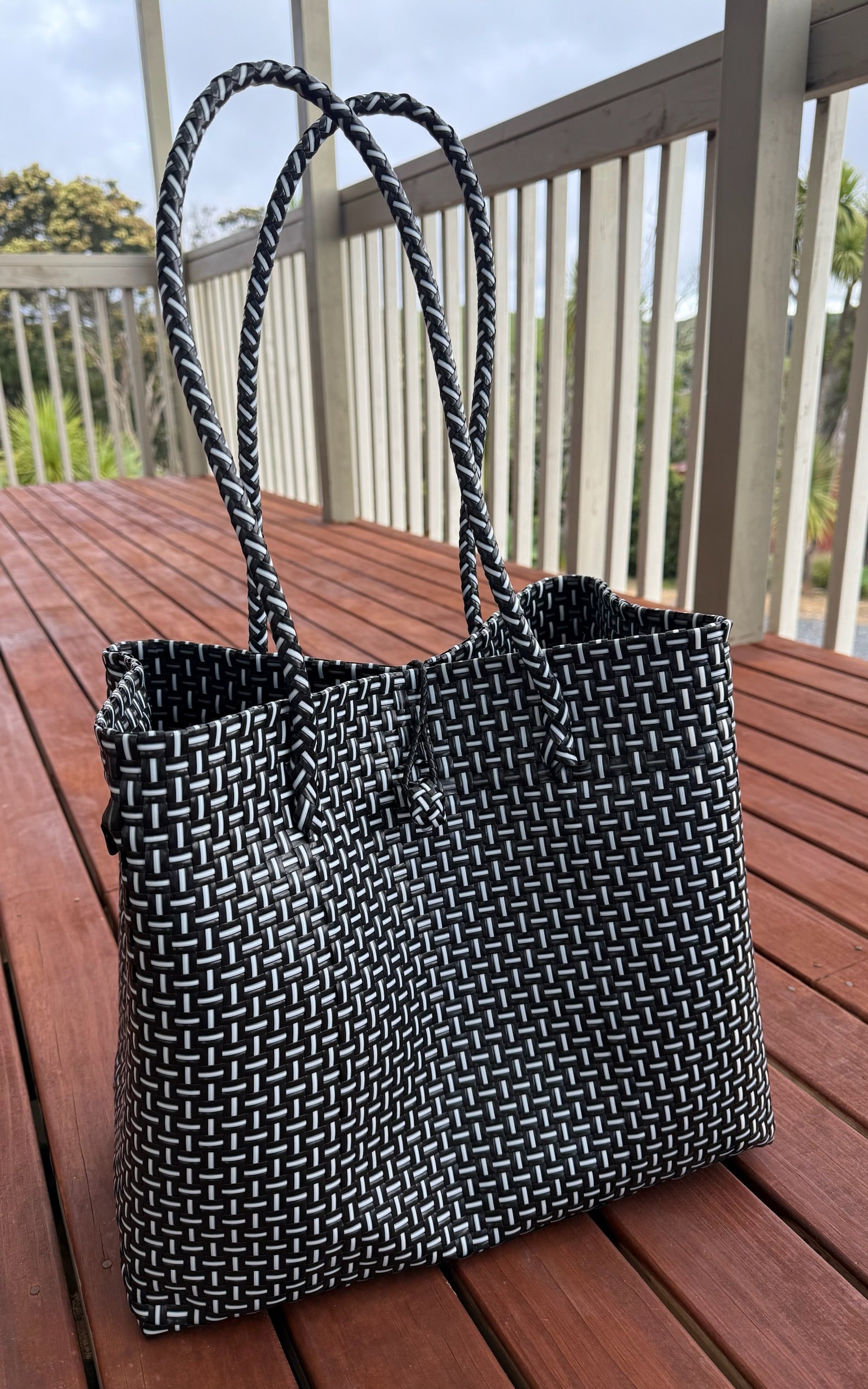 Black / White Tote Bag image 1