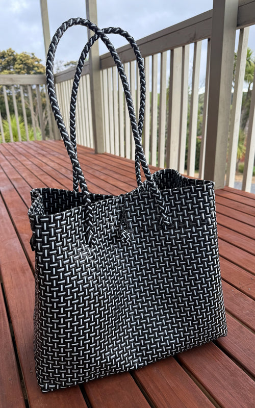 Black / White Tote Bag image 1