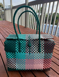 Green / Pink / Grey Picnic Style Tote Bag image 0