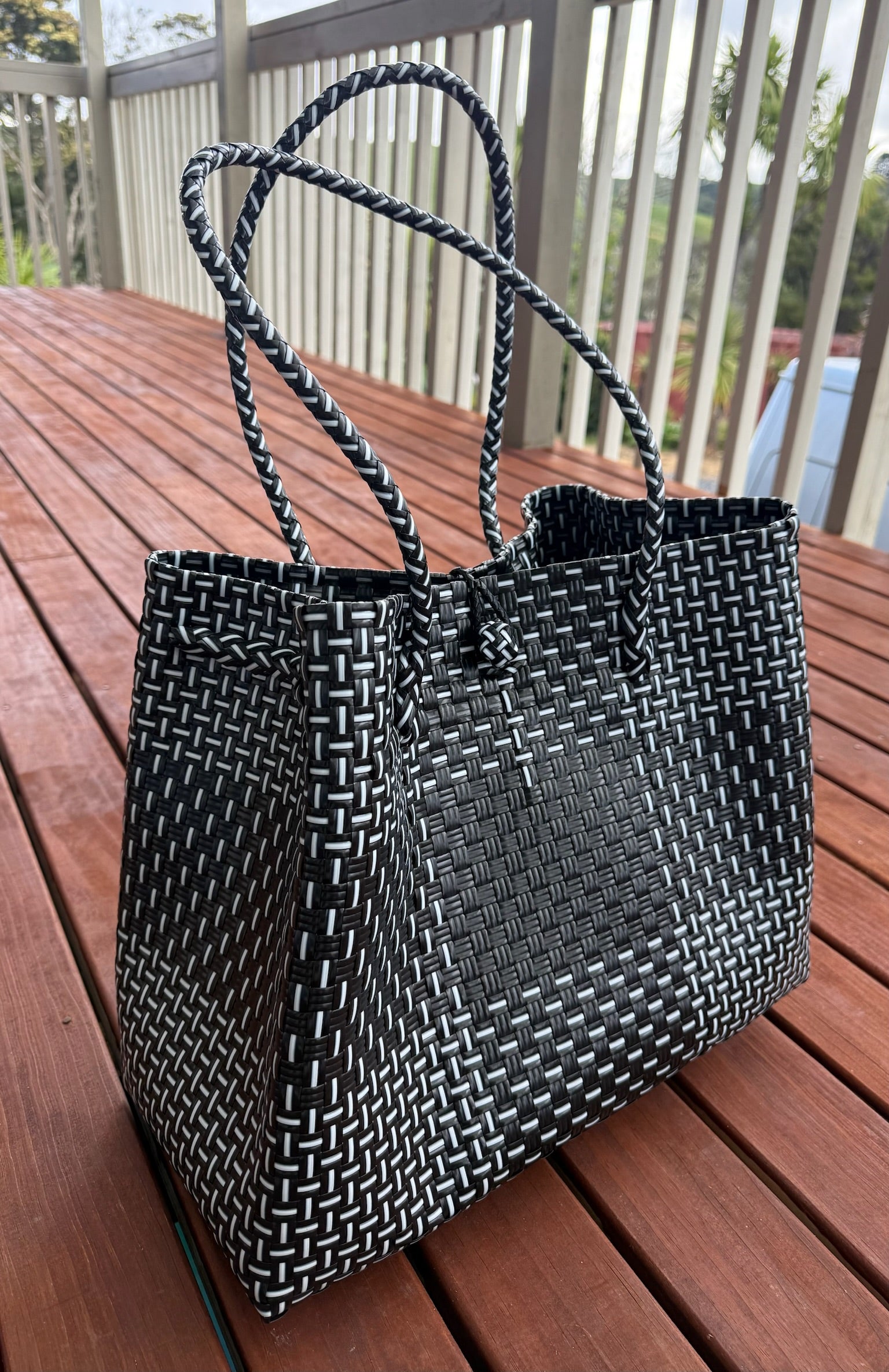 Black/White Pattern Tote Bag image 1