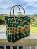 Green / Gold Chequered Picnic Bag image 0