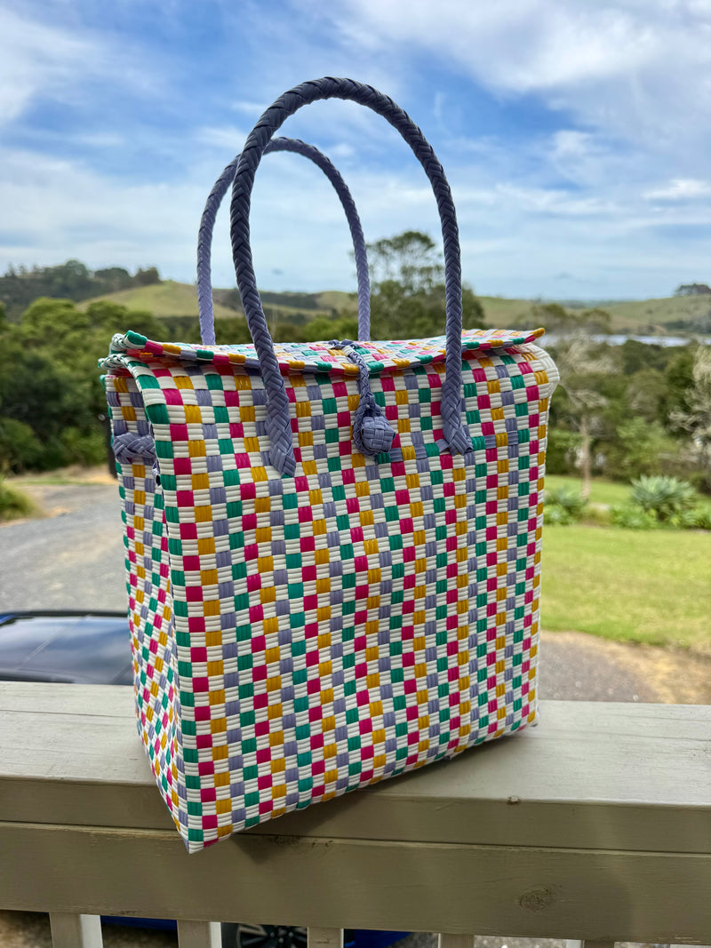 Red / Blue / Yellow / White Chequered Picnic Bag image 0