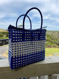 Blue / White Chequered Picnic Bag image 0