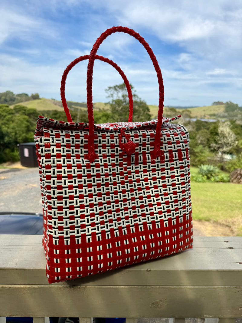 Red / White Chequered Picnic Bag image 0